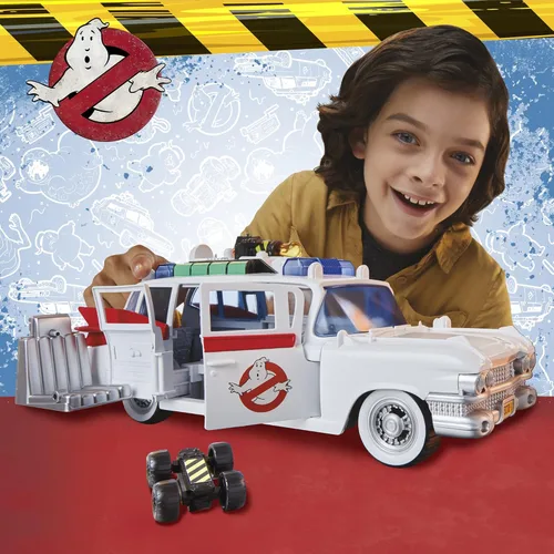Miniatura 8 de Ghostbusters 2021 Juego de la película Ecto-1 con accesorios para niños de 4 años en adelante, Automóvil nuevo, gran regalo para niños