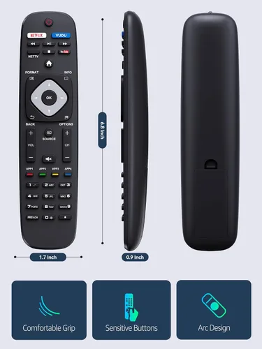 Miniatura 6 de PZL Nuevo reemplazo universal NH500UP para control remoto Philips TV, para Philips Smart TV 43PFL4902/F7 40PFL4901/F7 50PFL5602/F7 43PFL5602/F7