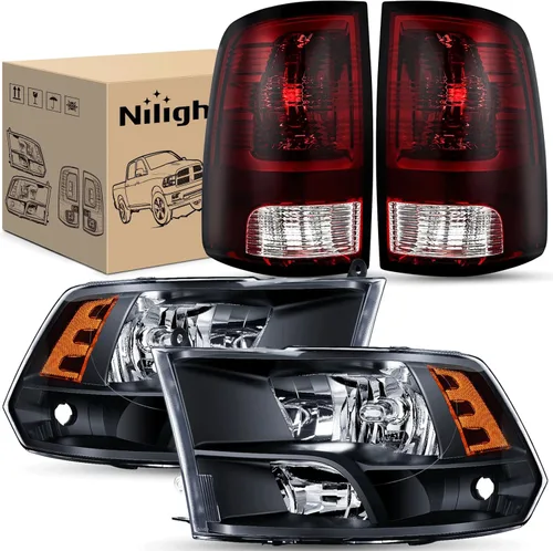 Miniatura 12 de Nilight Conjunto de luz trasera para Dodge Ram 2009 2010 2011 2012 2013 2014 2015 2016 2017 2018 Dodge Ram 1500 2500 3500 2019 2020 2021 estilo Rojo