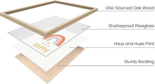 Miniatura 2 de HAUS AND HUES Pósteres de guardería y decoración de pared de arco iris, juego de 3 arte de pared de arcoíris para niños, arte de pared para Marco