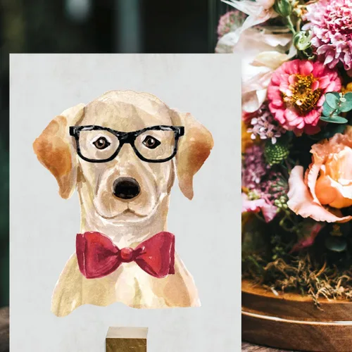 Miniatura 91 de Andaz Press Póster impreso para pared de perro, 8.5 x 11 pulgadas, Bulldog inglés con gafas negras, 1 paquete, regalo de cumpleaños de Navidad, sin