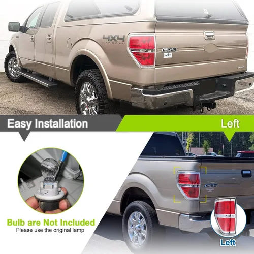 Miniatura 7 de Ford F150 - Luz trasera lateral del conductor para 2009 2010 2011 2012 2013 2014 F150 montaje de luz trasera de camioneta Styleside reemplazo Lado