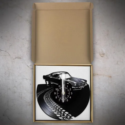 Miniatura 7 de Reloj de pared retro para automóvil, reloj de garaje clásico de 12 pulgadas, reloj de cuarzo silencioso sin tictac, funciona con pilas, vintage, Sin