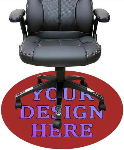 Miniatura 77 de Tapete redondo personalizado para silla de escritorio de oficina, diseño de tu propio logotipo de foto, texto, alfombrillas circulares