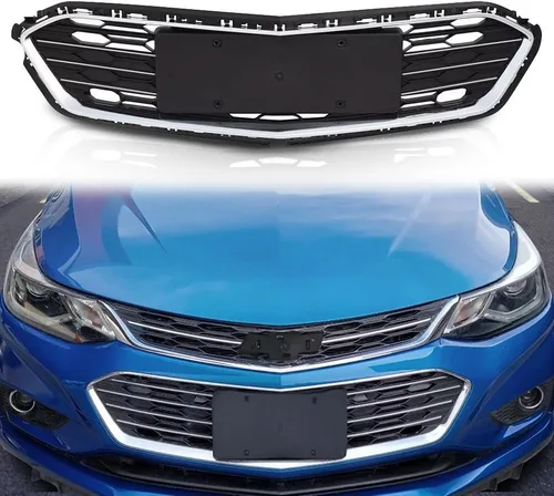 Miniatura 10 de PIT66 Rejilla de parachoques delantera inferior, compatible con Chevy Cruze 2016-2018, rejilla de repuesto de malla de nido de abeja de ABS