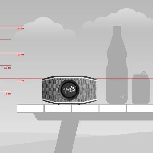 Miniatura 2 de Fender x Teufel ROCKSTER GO 2 Altavoz portátil Bluetooth – Sonido potente, resistente, impermeable, batería de 28 horas, correa de transporte