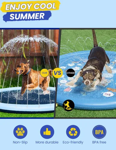 Miniatura 3 de PETOCAT Almohadilla antideslizante para perros, para piscina, extra grande, para niños, perros, bebés, piscina de verano al aire libre, juguete