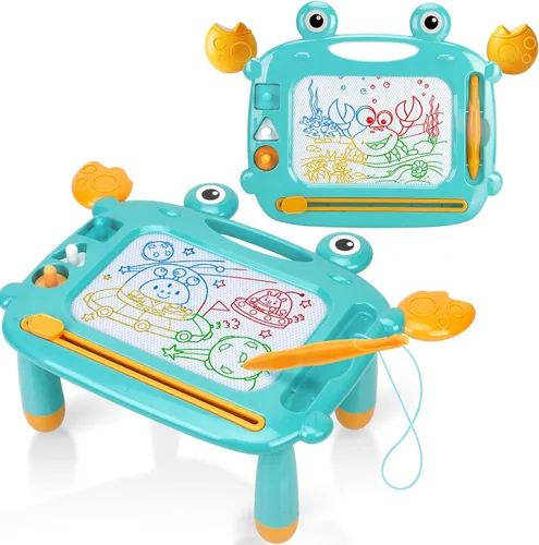 Miniatura 9 de Juguetes para niños pequeños, tablero de dibujo magnético, sin BPA, sin ftalatos, sin PVC, juguetes de bocetos para niños de 3, 4 y 5 años, regalo