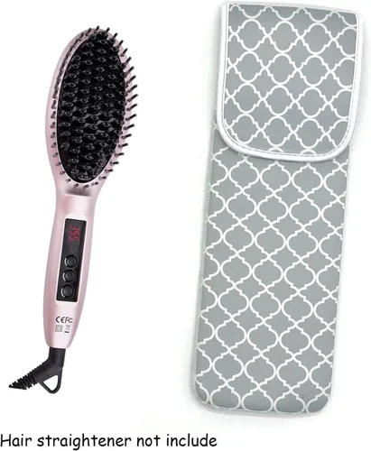 Miniatura 7 de Wanty Funda para alisadores de cabello con cierre, soporte de neopreno para rizador de hierro plano, funda de viaje, funda de viaje, funda de bolsa