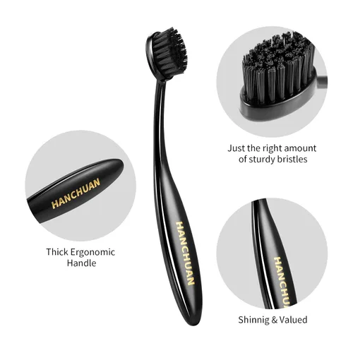 Miniatura 4 de Cepillo de precisión para cabello natural, control de bordes portátil y cepillo de cerdas
