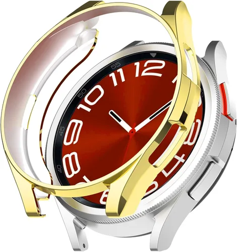 Miniatura 21 de Funda compatible con Samsung Galaxy Watch 6 Classic de 1.693 in 2023, suave TPU chapado en todo el contorno, a prueba de arañazos, funda protectora