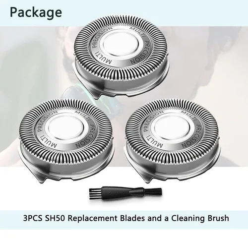Miniatura 4 de SH50/52 - Cabezales de repuesto compatibles con afeitadoras Philips Series 5000, cuchillas multiprecisión SH50 compatibles con afeitadoras