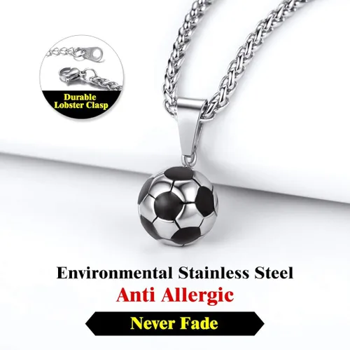 Miniatura 4 de Richsteel Collar de acero inoxidable para fútbol baloncesto fútbol guantes para hombres y mujeres fanáticos de los deportes de 22 pulgadas con caja