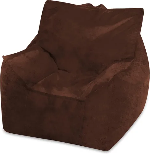 Miniatura 126 de Posh Beanbags - Sillón puff grande, 38 pulgadas, color azul rey sólido Nylon suave - Azul real