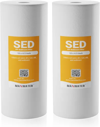 Miniatura 15 de Max Water Cartucho de filtro de agua de repuesto para toda la casa de 1 micrón, 10 x 4.5 pulgadas, compatible con DGD-5005, AP810, WFHD13001B