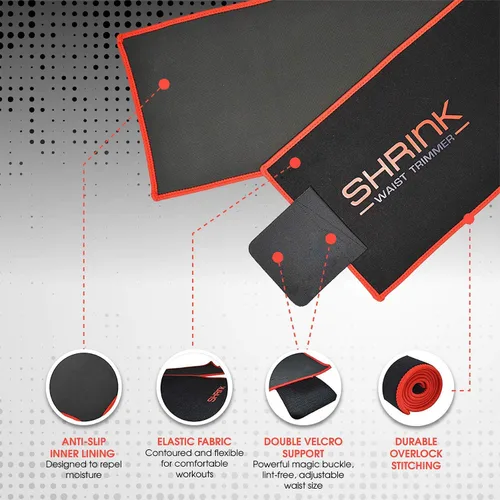 Miniatura 5 de shrink Faja reductora de cintura – Entrenador de cintura para mujeres y hombres; equipo de entrenamiento para entrenamiento en casa y ejercicio