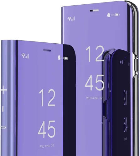 Miniatura 9 de LEMAXELERS Funda para Galaxy Note 20 Ultra Slim Mirror Design Clear View Flip Bookstyle Ultra Slim Funda protectora con función atril para Galaxy