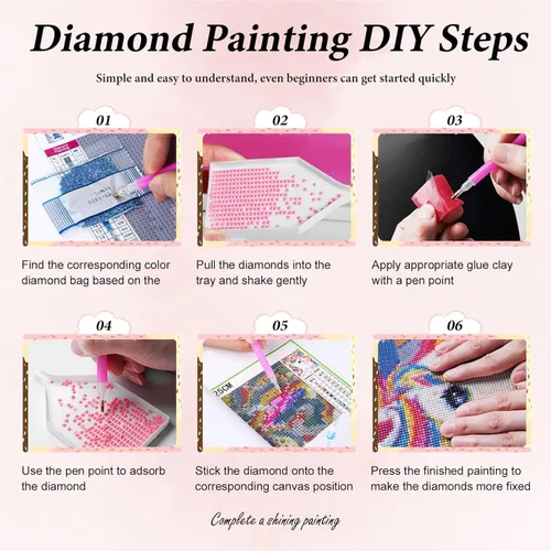 Miniatura 6 de EIBEILI Kits de Arte de Diamantes para Adultos - Paquete de 3 Hippie Hippy Alienígena, Arcoíris Estrellado, Kits de Pintura de Diamantes de Gnomo