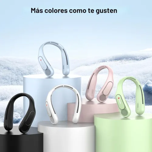 Miniatura 9 de Hotsales Ventilador de cuello, manos libres, sin aspas, portátil, recargable, funciona con batería de 6000 mAh, ventilador personal portátil