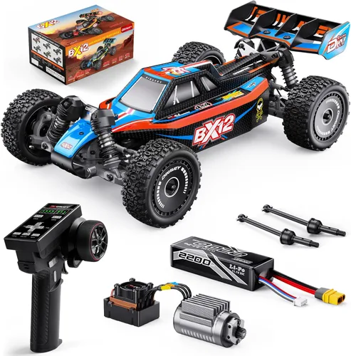 1/12 Coches RC Sin Escobillas para Adultos, Coche de Control Remoto para Máxima Velocidad de 50 MPH 4X4 RC Buggy de Carreras de Alta Velocidad con
