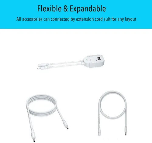 Miniatura 5 de LAMPAOUS Kit de iluminación LED regulable para debajo del gabinete, kit de iluminación segura para pistola activada por ondas manuales, sensor