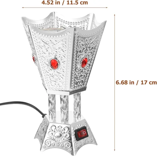 MAGICLULU Quemador de incienso eléctrico para aromaterapia en el hogar, quemador de mesa con cuerpo de metal compacto, 6.69 x 4.52 x 4.52 pulgadas