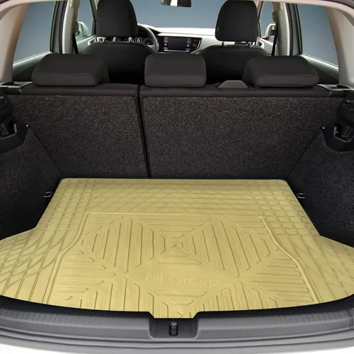 Miniatura 3 de FH Group Alfombrillas de carga para automóvil, alfombra de carga de goma marrón de alta resistencia para automóviles, juego completo de ajuste Beige