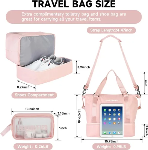 Miniatura 3 de Bellgyfied Bolsa de gimnasio para mujer, A-Rosa, Moda