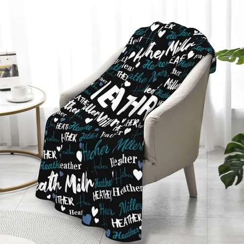 Miniatura 4 de Dr.TOUGH Mantas personalizadas con nombre, mantas personalizadas con nombre, mantas de bebé personalizadas para niñas, niños y adultos, mantas