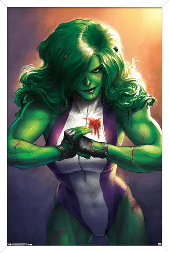 Miniatura 12 de Trends International Marvel Comics - She-Hulk - Totally Awesome Hulk - Póster de pared con portada #4, 14.725 x 22.375 pulgadas, versión enmarcada