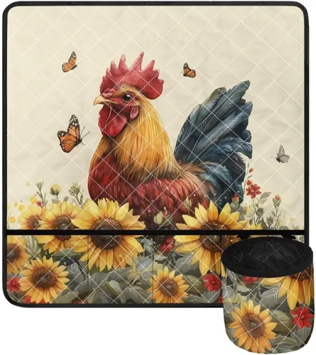Miniatura 17 de Alfombrilla para máquina de coser con estampado de manzanas rojas para mesa con bolsillos, resistente al polvo, compatible con máquina de coser