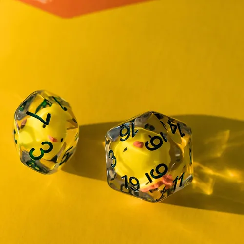 Miniatura 4 de Cusdie 8 dados DND, juego de dados poliédricos rellenos de animales, juego de dados de animales para juegos de rol, dados D&D