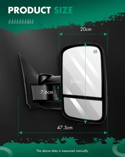 Miniatura 3 de SCITOO Espejos de remolque para Chevy Silverado 2014-2017 para GMC Sierra 1500 2015-2016 para Silverado para Sierra 2500HD 3500HD con control