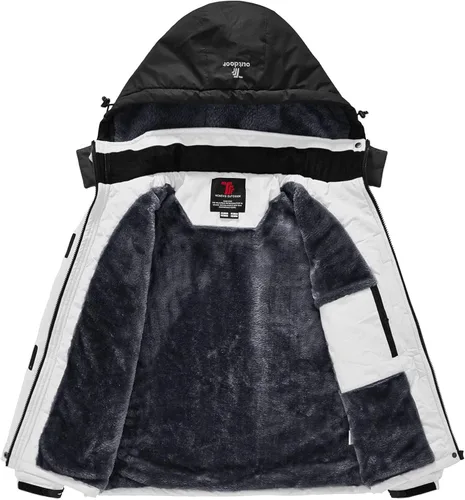Miniatura 4 de Rdruko Chaqueta de esquí impermeable para mujer, resistente al viento, para snowboard, trabajo, para uso en invierno
