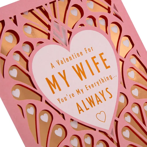 Miniatura 4 de Hallmark Tarjeta de San Valentín para esposa - Diseño tradicional de corazón