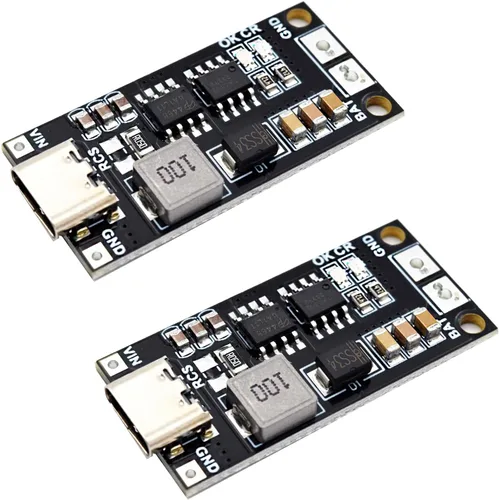 Miniatura 8 de Adeept Tipo-C USB-C 2S 2A 18650 21700 3.7V Módulo de carga de batería de litio Placa de carga Step-Up Boost Li-Po polímero USB C a 8.4V