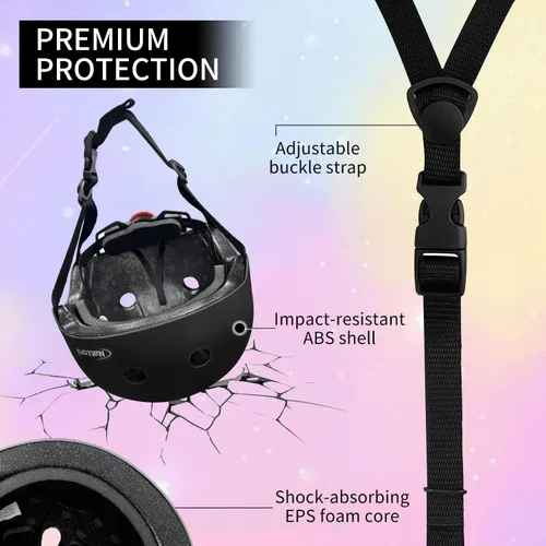 Miniatura 4 de Nattork Casco Infantil de Protección, Forro Extraíble para Multideportes Patineta, Patines, Bicicleta, Patinete Edad 4-12 Niños, Jóvenes, Adultos