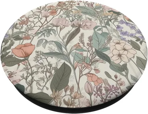 Miniatura 2 de PopSockets MagSafe PopGrip de flores pastel con diseño floral caprichoso para iPhone