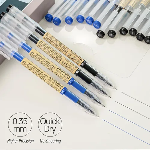 Miniatura 4 de Bolígrafos de Gel de Secado Rápido, Estilo Japonés, Punta Extra Fina de 0.35mm, Escritura Precisa y Suave, Paquete de 12