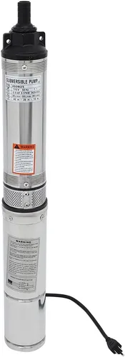 Miniatura 6 de SCITOO Bomba de agua de pozo profundo Bomba de pozo sumergible (1/2 HP, 25GPM, cabeza de 164 pies, 110 V, acero inoxidable), adaptador de manguera
