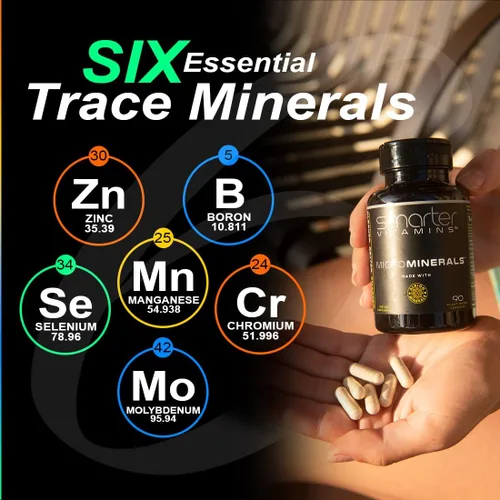 Miniatura 3 de 15 mg de glicinato de zinc de Albion® 6 minerales esenciales de bisglicinato, manganeso, boro, cromo, selenio, suplemento de molibdeno, 90 cápsulas