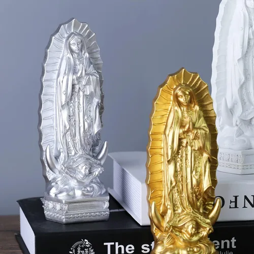 Miniatura 5 de orenm Figura de estatua de Nuestra Señora de Guadalupe de 8 pulgadas de alto, colección de estatua de María de Guadalupes, religiosa católica
