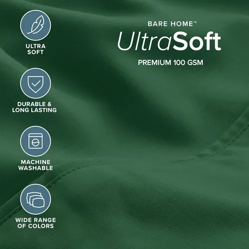 Miniatura 43 de Bare Home Hotel Luxury - Juego de sábanas tamaño individual, extra suave, 4 piezas, bolsillos profundos, ajuste fácil, refrescante y transpirable
