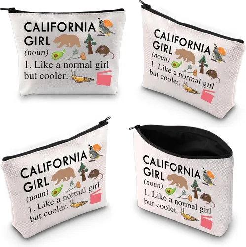 Miniatura 5 de XYANFA Bolsa de maquillaje de California, regalo de viaje de California, regalo de vacaciones, regalo de niña de Cali, regalo temático