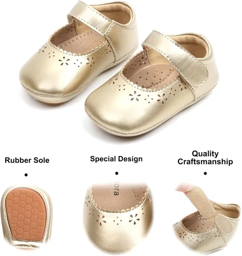 Miniatura 143 de Felix & Flora Zapatos de bebé de suela suave - Zapatos de bebé para caminar, mocasines, suela de goma, zapatos de cuna
