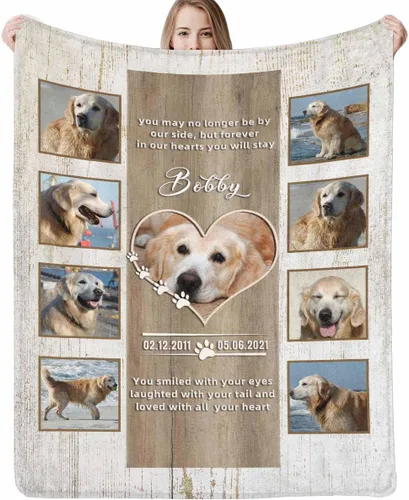 Artsadd Collages de fotos personalizados en mantas conmemorativas, manta de memoria personalizada con imagen para pérdida de duelo, regalo de Tipo 25