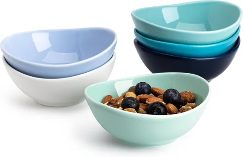 Miniatura 13 de Sweese Cuencos pequeños de porcelana blanca de 10 onzas, juego de 6 cuencos de postre, helado, aperitivos y yogur, cuencos de cerámica para servir
