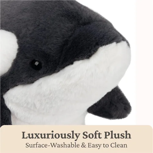 Miniatura 2 de GUND Flynn Orca Ballena de peluche, animal de peluche prémium de ballena para edades de 1 año en adelante, negro/blanco, 10 pulgadas