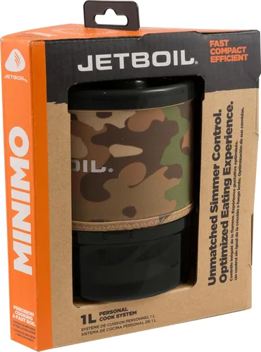 Miniatura 7 de Jetboil MiniMo - Sistema de cocina para estufa de camping y mochileros con control de calor ajustable Camuflaje