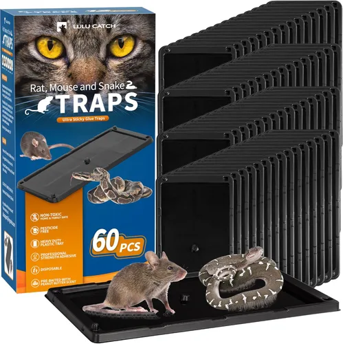 Miniatura 24 de LULUCATCH, trampas para ratones, 6 unidades de trampas grandes de pegamento para interiores para el hogar, tablas de pegamento a granel pre-cebadas